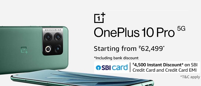 India Desire : Buy Oneplus 10 Pro 5G From Amazon At Price Rs 66999: Buy In Open Sale, Specifications & Buy Online In India [Flat Rs 4500 Off Via SBI Cards]